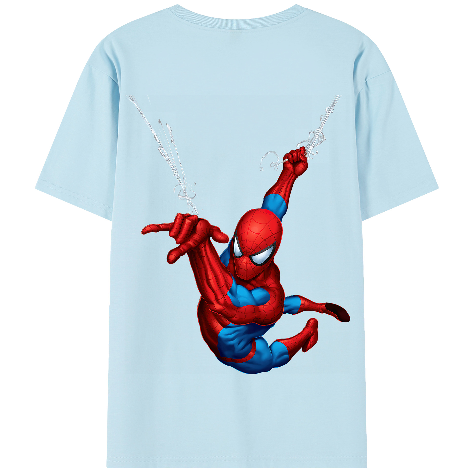 Spider Man スパイダーマン 綿100％半袖Tシャツ（背面プリント）
